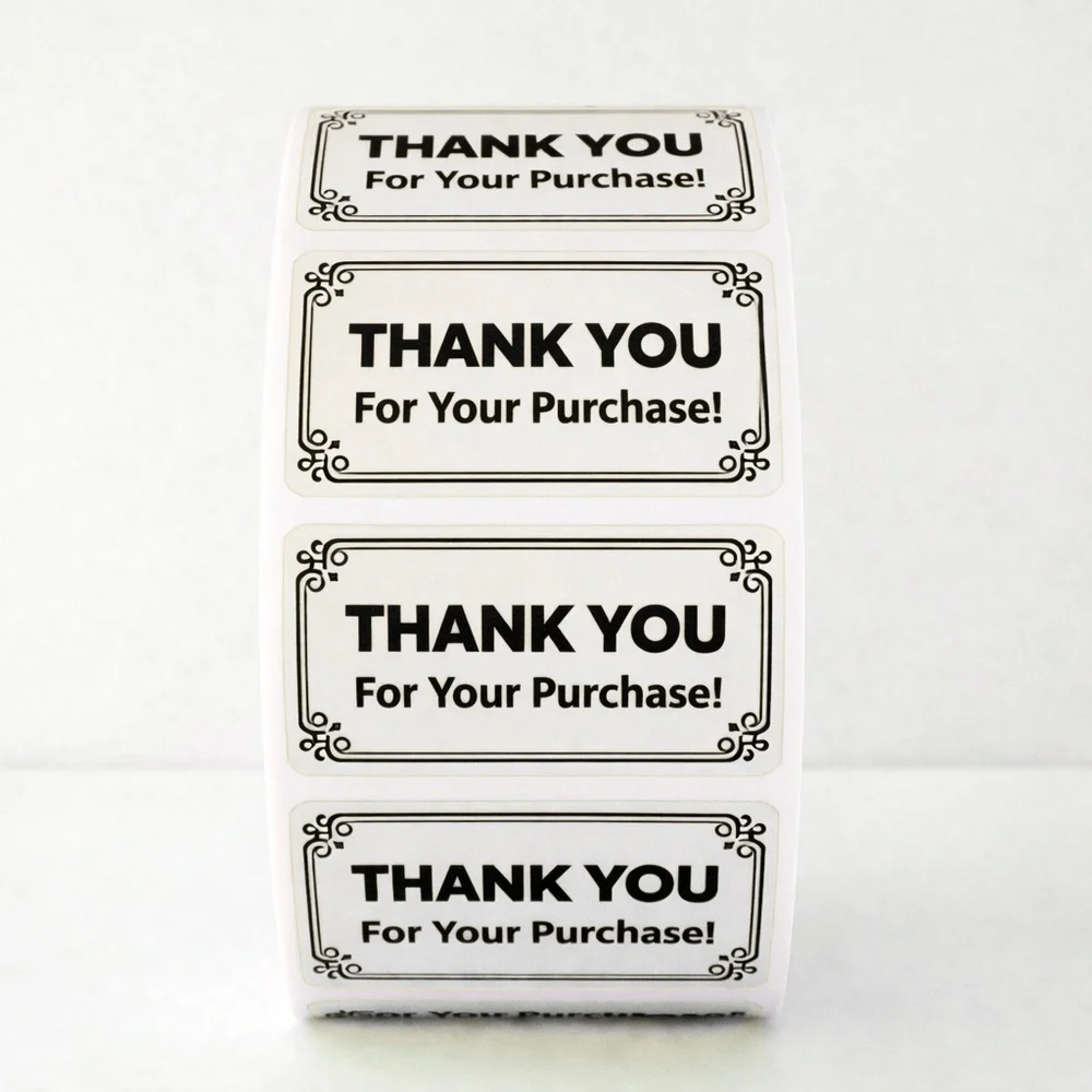 Thank You For Your Purchase Labels 100 Pack – Small Business Packaging Stickers